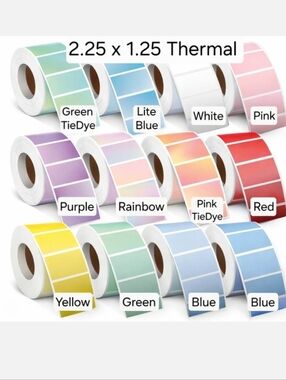 BUY NOW! Custom 100 Thermal Labels Available in Different Colors  "2.25x1.25"